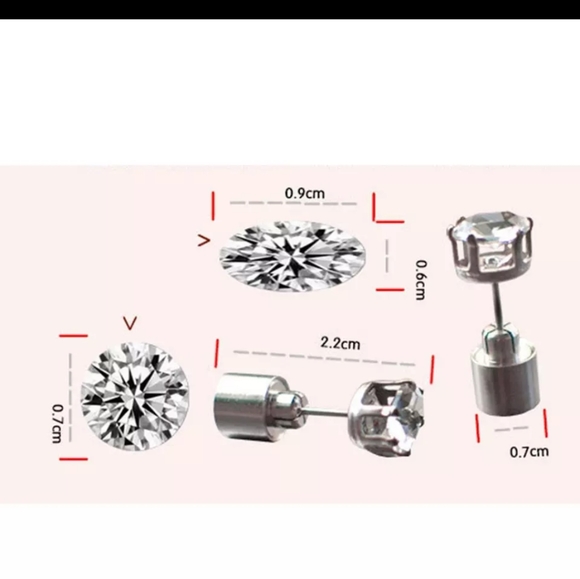 ☀💎CZ RADIANT LIGHT UP EARRINGS IN STAINLESS STEEL - Picture 6 of 6